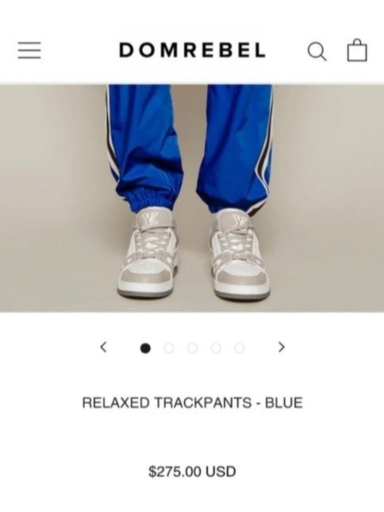 Domrebel Relaxed Track Pants/Joggers - Blue — image 4 of 8